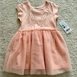 Carter's Peach Bunny Tulle Dress for Girls